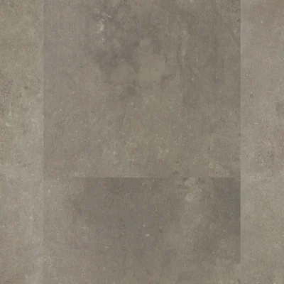 Grijze PVC vloer met betonlook, bovenaanzicht met realistische structuur en moderne uitstraling.