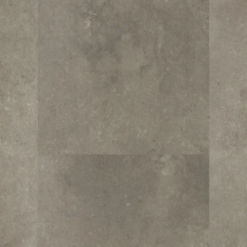 Grijze PVC vloer met betonlook, bovenaanzicht met realistische structuur en moderne uitstraling.